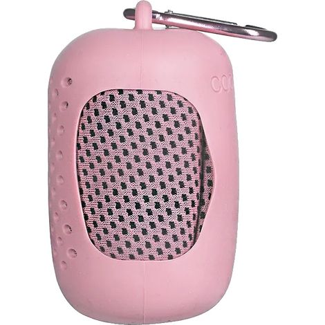 Toalla deportiva de secado rápido, ligera y compacta, color rosa. (1/2)