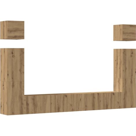 Mueble para TV de pared madera contrachapada artesanal 6 piezas vidaXL (1/5)