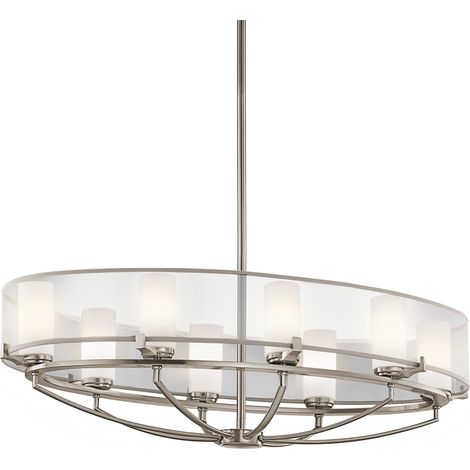 Elstead Saldana - Lampadario multibraccio a 8 luci con finitura classica in peltro, G9