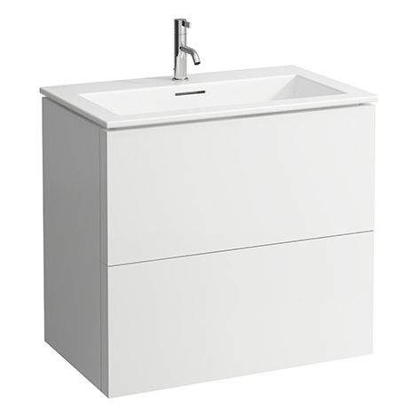 Laufen Kartell Kombipack, combinación de lavabo y base de lavabo con 2 cajones, 800x500, color: gris pizarra - H8603356421041 (1/2)