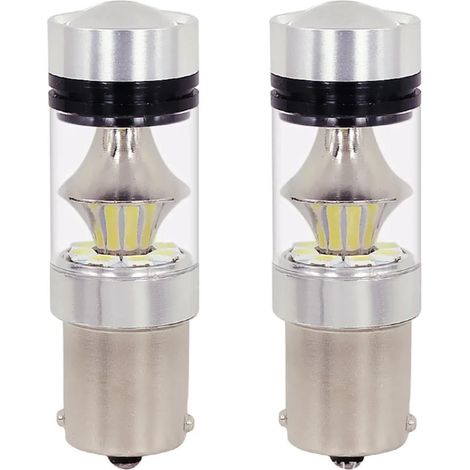 Lot de 2 ampoules LED blanches 1156 pour feux de freinage