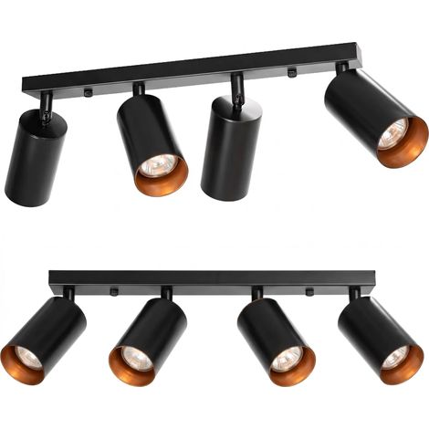 PLAFONIERA APP940-4C NERO 4-PUNTI LUCE GU-10 6X40X16,5CM (1/5)