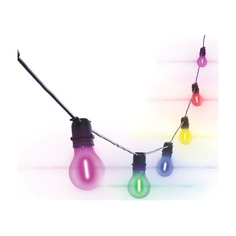 Catenaria con Lampadine Prolungabile Fiesta Century Nera