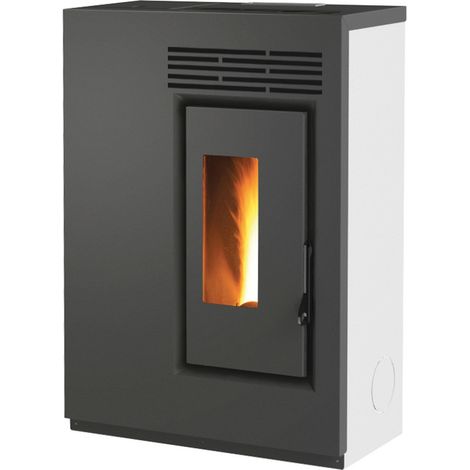 Poêle à granulés slim 6 kW – Sortie des fumées latérale – Programmateur hebdomadaire – Surface de chauffage jusqu'à 55 m² - GE60-5