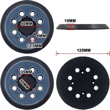 Patin de rechange pour ponceuse DeWalt DCW210N DWE6423 5", numéro de pièce du fabricant d’équipement d’origine : N329079 (1 pcs) (1/4)