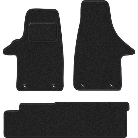 Velours-Fußmatten für: VW Transporter T5 Lieferwagen, 2 Sitzreihen (2003–2015), Anthra