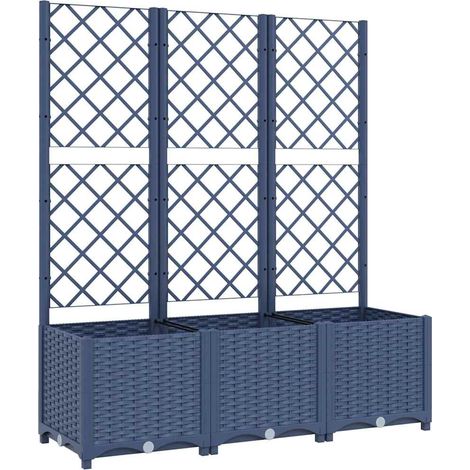 Maison Exclusive - Pflanzkübel mit Spalier Blaugrau 120x40x136 cm (1/5)