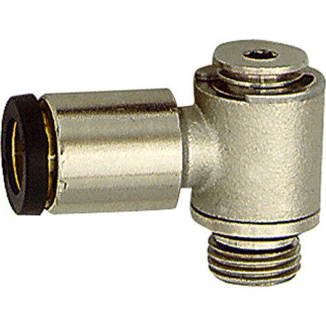 Riegler L-Steckverschraubung »click-clock«, drehbar, M5 a., Schlauch-Ø 5 (1/3)
