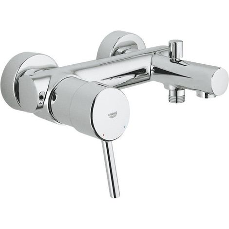 Grohe – Mitigeur de baignoire Concetto 32700 – Finition métal – Entraxe standard – Design moderne pour salle de bain élégante (1/6)