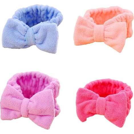 Trade Shop - Set 2 Stück Elastisches Haar Haar Make-up bilden Mikrofaserdusche -
