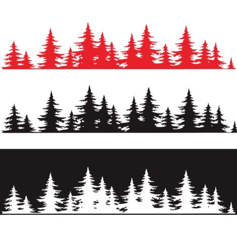 Vtizikl Autocollant de voiture en vinyle motif forêt de pins, décoration de carrosserie de fenêtre de voiture
