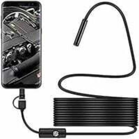 Caméra d'inspection USB Snake, endoscope USB C étanche IP67 2,0 MP, caméra Type-C avec 6 LED réglables pour Android et PC