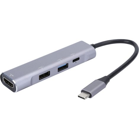 USB-C-zu-HDMI-Adapter mit PD und USB 3.0, kompatibel mit MacBook, Huawei, Samsung (1/5)