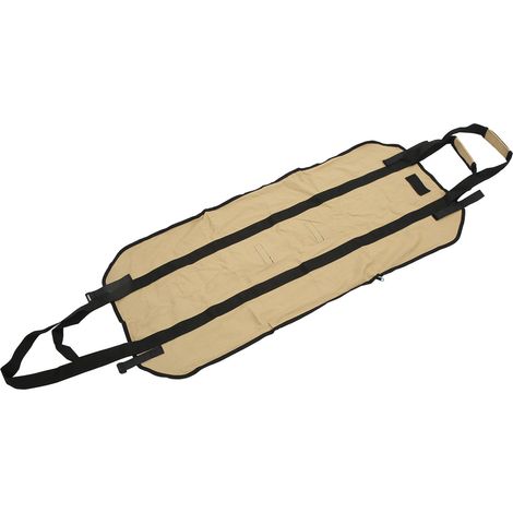 Sac de transport de bûches portable en toile Oxford kaki, pliable et multifonction, avec poignée épaisse, idéal pour le camping. (1/5)