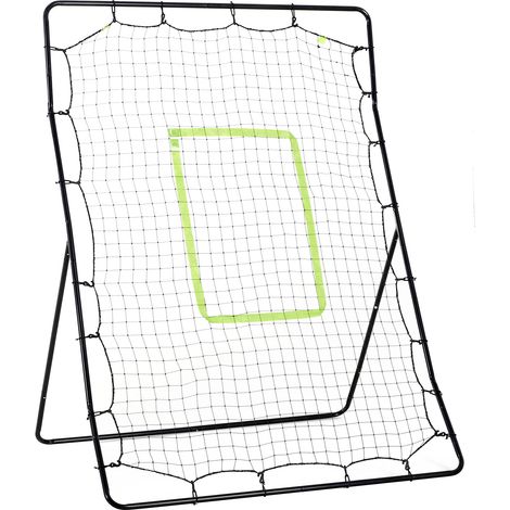 Homcom – Filet de rebond de football 123L x 90l x 174H cm – Cible non tissée fournie – 24 crochets et 4 piquets d'ancrage inclus
