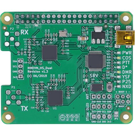 MMDVM Duplex V2 Hotspot-Kit, 2 Antennen, kompatibel mit DMR P25 D-Star, für Raspberry Pi, Revision 1.3 (1/5)