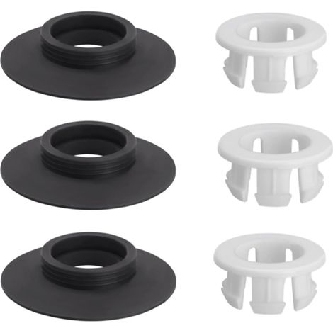 Paquete de 3 juntas y clips de repuesto para válvulas de descarga de inodoro Ideal Standard Armitage SV01967. (1/5)