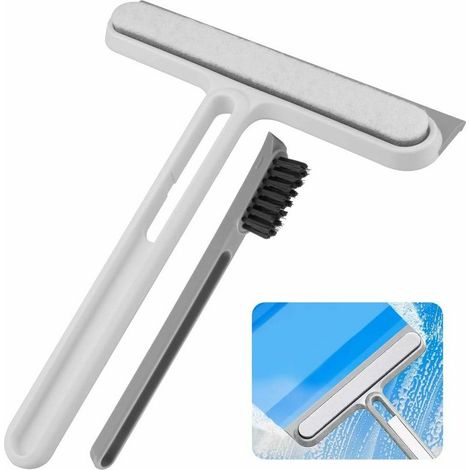 Douche Accessoires  Fenêtre: Douche en Silicone De Fenêtre, avec Support sans Perçage Ensemble Salle Bain pour Portes Douche Fenêtres Voiture Raclette Nettoyage (1/5)