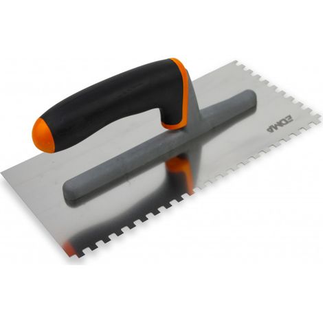 Platoir cranté avec lame en inox 4 x 4 mm - 280 x 130 mm - EDMA