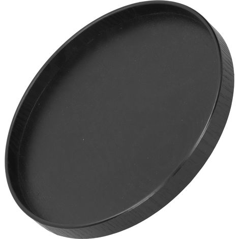 Plateau de Service Rond en Bois pour Fruits et Aliments, Noir 24cm - Idéal Cuisine Maison et Hôtel (1/5)