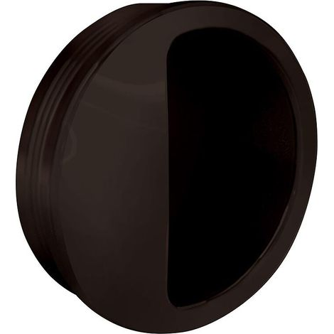 Slid'Up By Mantion – Poignée cuvette ronde 55 mm – Plastique marron – Pour porte coulissante – Diamètre de perçage 50 mm – Profondeur 11 mm