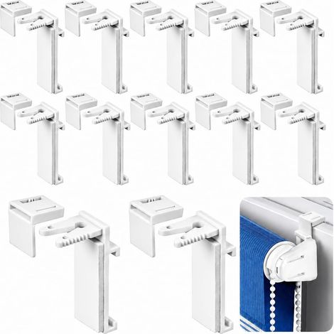 Supports de Serrage Longs, Fixation Store sans Percage, Clips Réglables pour Fenêtre PVC Bois, Pose Facile sans Outils, Accessoires pour Enrouleur Intérieur et Jour Nuit (1/5)