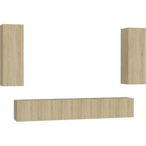 Maison Exclusive - Set di Mobili TV 5 pz Rovere Sonoma in Legno Multistrato (1/5)