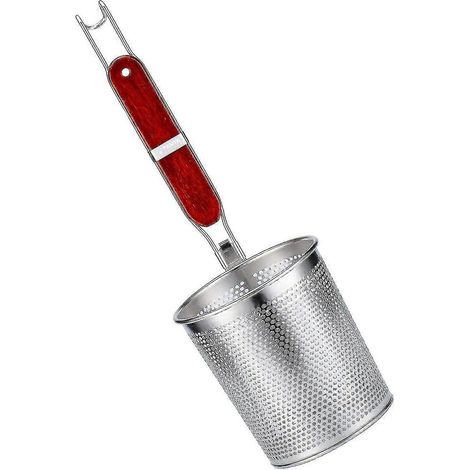 Moins de fil d'acier Ser, bambou (écumoire, écumoire à pâtes) (1/4)