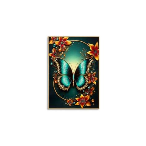 Impression sur toile papillon laqué avec cadre - 70 x 4x100 (1/5)