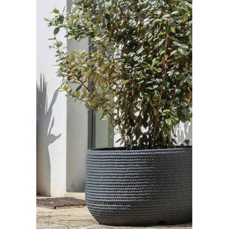 Vase urbain Bali Accord 78 Smoke – Pot incassable 200L – Diamètre 71 cm – Résistant aux UV et aux chocs – Pour intérieur et extérieur