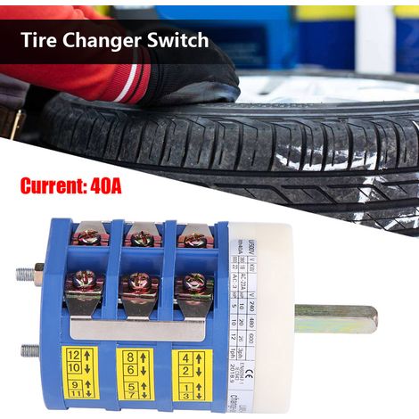Inverseur de marche 40A pour moteur de démonte-pneu 240V/480V/500V, commutateur robuste, boîtier industriel, pièce de rechange (1/5)