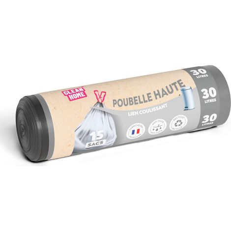 Sacs Poubelle Clean Home Liens Coulissants Sacs Poubelle Clean Home Liens Coulissants - Publi Embal