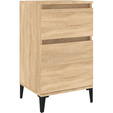 Maison Exclusive - Mesita de noche color roble sonoma 40x35x70 cm (1/5)