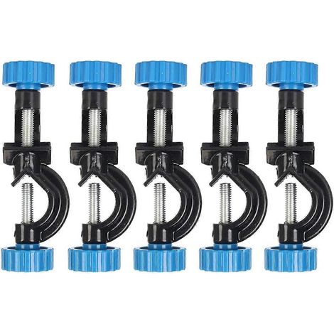 Lot de 5 supports de fixation pour banc de laboratoire, corps en alliage d'aluminium, fixations à angle droit à tête bombée (1/4)