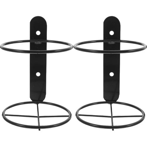 Schwarzes, wandmontiertes Flaschenregal aus Eisen – einzigartiges, modernes Design – Maße: 13,5 x 9,4 x 9,4 cm – für Küche/Bar