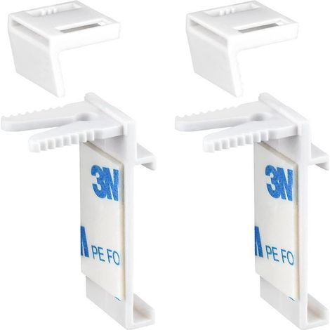 Lot de 4 supports de serrage pour store enrouleur double sans perçage Accessoires de rechange pour fenêtre en bois, battant de porte (1/5)
