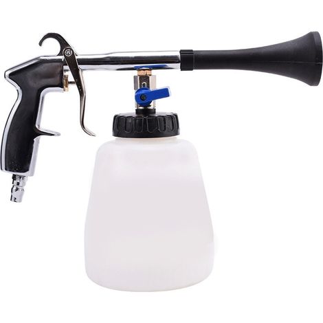 Pistola per la pulizia degli interni dell'auto, portatile, ad alta efficienza, alluminio/ottone, nera (1/5)