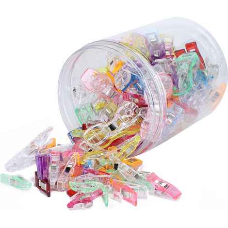 120 kleine, bunte Nähclips aus Kunststoff für Patchwork-Säume – Nähzubehör (1/5)