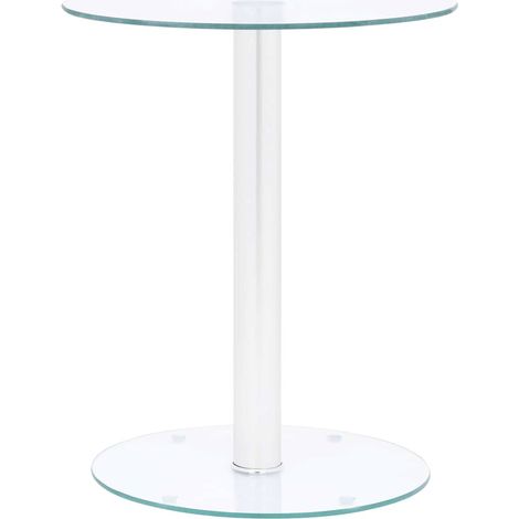 vidaXL Table basse Transparent 40 cm Verre trempé (1/5)