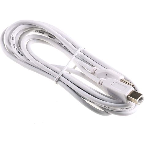 Câble USB RS PRO, USB B mâle vers USB-A mâle, Blanc, 3m ( Prix pour 1 ) (1/3)