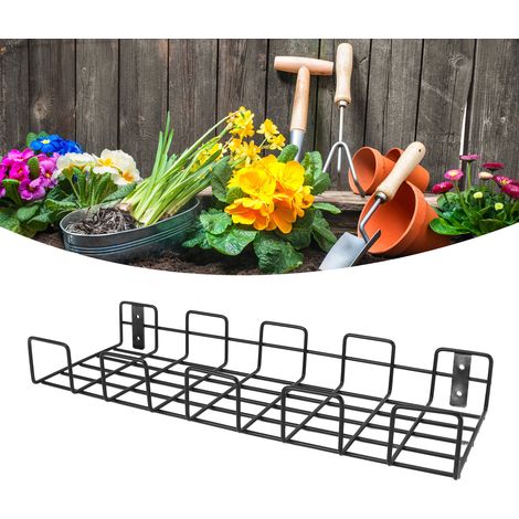 Gartengeräte-Regal, Wandregal aus Metall für kleine Gartenschläuche, Fabrikmaterialien und Geräteaufbewahrung (1/5)