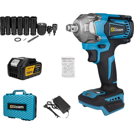 Clé à chocs électrique, couple de 1200 N.M, compatible avec batterie 18V, 1 Type de batterie 2 (1/2)