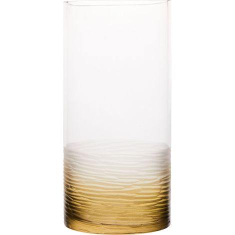 Premier Housewares Room Decor Flower Vase Clear Small Vase Cylindrical  Glass Vases For Flowers Black Modern Floor Vase 12 x 12 x 26 (1/5)