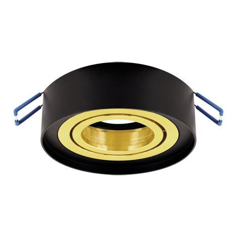 Spot Encastrable Orientable NOIR et OR pour Ampoule GU10 - SILUMEN