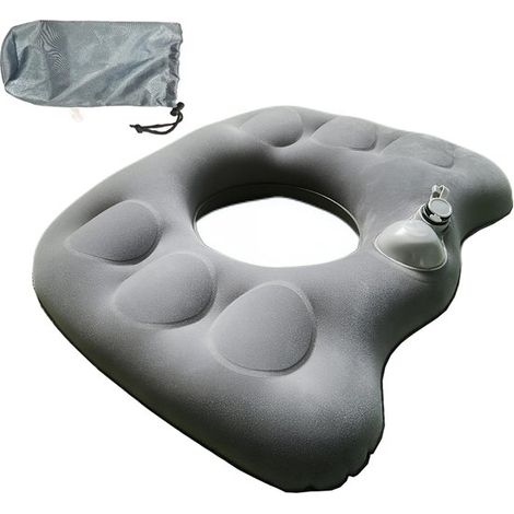 Aufblasbarer Sitzring, Steißbeinentlastung, postoperativer Sitzring, bei Hämorrhoiden, Steifheit, für Rollstühle, grau (1/5)