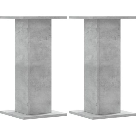 Supports de haut-parleurs 2 pcs gris béton bois d'ingénierie CFW45509 (1/5)