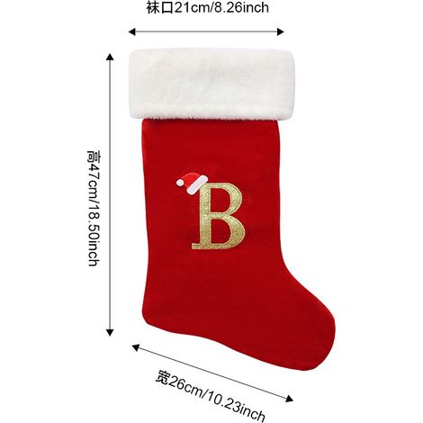 Large Christmas stockings, Christmas decorations, English letter ornaments, letter socks, children's cartoon gift bags