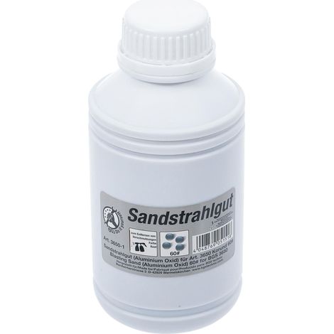 Material para chorro de arena Óxido de aluminio Corindón 60 850 g (1/3)