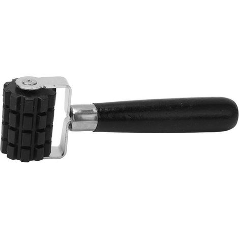 Rouleau antibruit, rouleau automobile, avec manche en bois, pour l'application de coussinets antibruit et isolants thermiques (grande taille). (1/5)