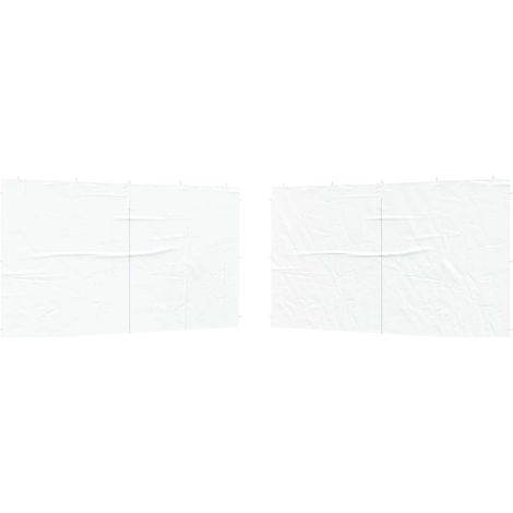 Party Tent Sidewall 2 pcs White 400 x 195 cm PE and Steel vidaXL